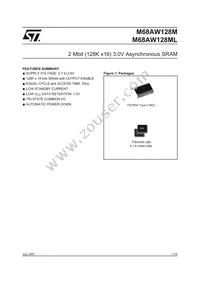 M68AW128ML70ZB6 Datasheet Cover