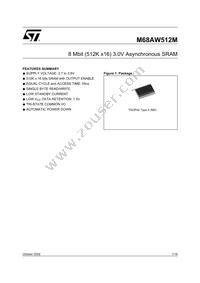 M68AW512ML70ND6 Datasheet Cover