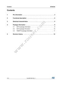 M74HC04TTR Datasheet Page 2