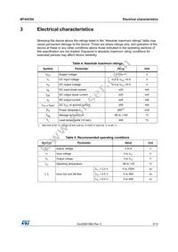 M74HC04TTR Datasheet Page 5