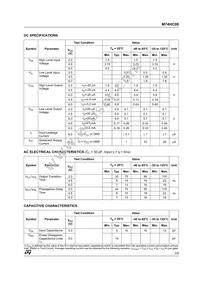 M74HC08B1R Datasheet Page 3