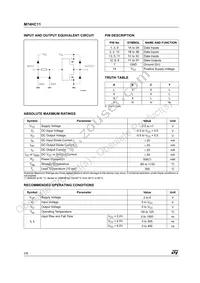 M74HC11TTR Datasheet Page 2