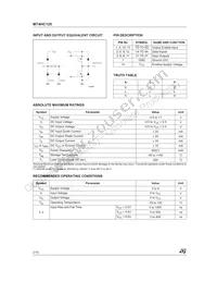 M74HC125RM13TR Datasheet Page 2