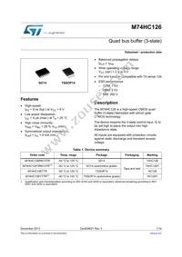 M74HC126TTR Datasheet Cover