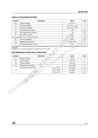 M74HC148TTR Datasheet Page 3