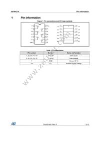 M74HC14YTTR Datasheet Page 3