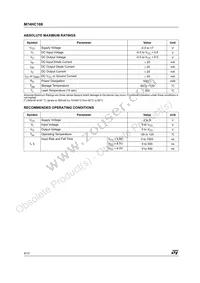 M74HC166B1R Datasheet Page 4