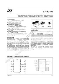 M74HC190RM13TR Datasheet Cover