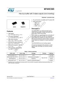 M74HC365TTR Datasheet Cover