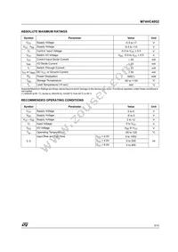 M74HC4052TTR Datasheet Page 3