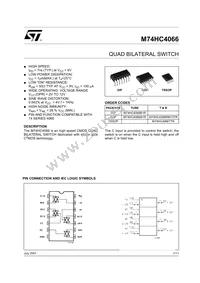 M74HC4066TTR Datasheet Cover