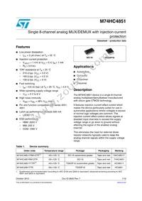 M74HC4851TTR Datasheet Cover