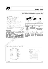 M74HC592TTR Datasheet Cover