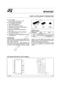 M74HC597B1R Datasheet Cover