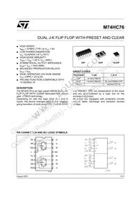 M74HC76M1R Datasheet Cover