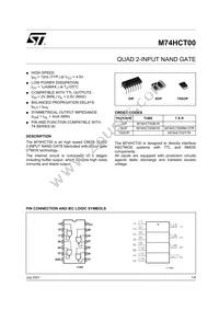 M74HCT00RM13TR Datasheet Cover
