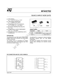 M74HCT02B1R Datasheet Cover