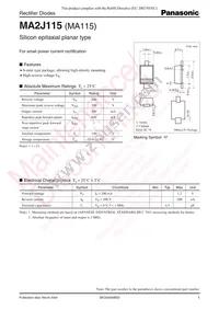 MA2J11500L Datasheet Cover