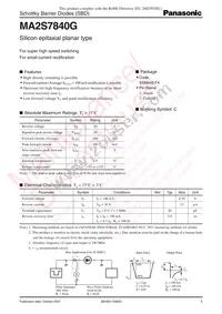 MA2S7840GL Datasheet Cover