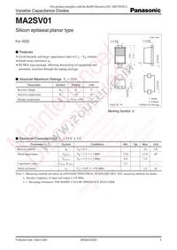 MA2SV0100L Datasheet Cover