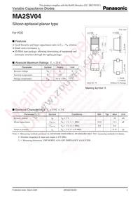 MA2SV0400L Datasheet Cover