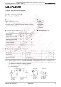 MA2Z7480GL Datasheet Cover