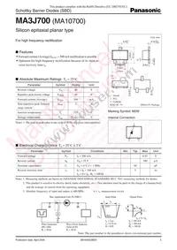 MA3J70000L Datasheet Cover