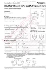 MA3X704E0L Datasheet Cover