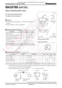 MA3X78900L Datasheet Cover