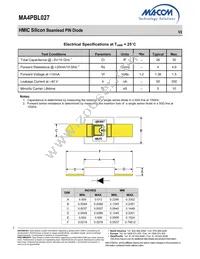 MA4PBL027 Datasheet Page 2