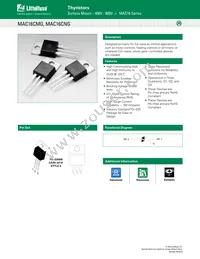 MAC16CMG Datasheet Cover