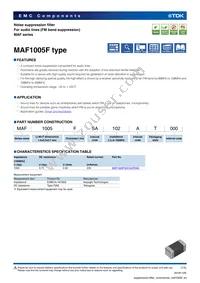 MAF1005FSA102AT000 Datasheet Cover