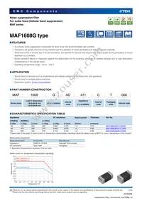 MAF1608GAD471CT000 Datasheet Cover