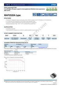 MAF2520ASS600CT000 Datasheet Cover