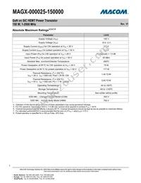 MAGX-000025-150000 Datasheet Page 3