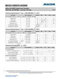 MAGX-000035-045000 Datasheet Page 2