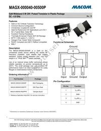 MAGX-000040-00500P Datasheet Cover