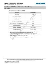 MAGX-000040-00500P Datasheet Page 3