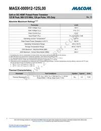 MAGX-000912-125L00 Datasheet Page 3