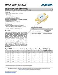 MAGX-000912-250L00 Datasheet Cover