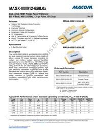 MAGX-000912-650L0S Datasheet Cover