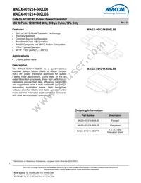 MAGX-001214-500L0S Datasheet Cover