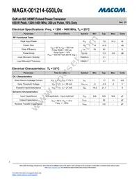 MAGX-001214-650L00 Datasheet Page 2