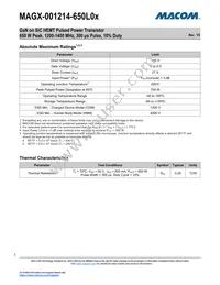 MAGX-001214-650L00 Datasheet Page 3
