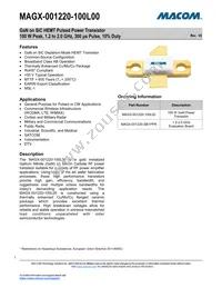 MAGX-001220-100L00 Datasheet Cover