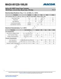 MAGX-001220-100L00 Datasheet Page 2