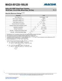 MAGX-001220-100L00 Datasheet Page 3