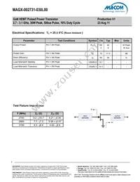 MAGX-002731-030L00 Datasheet Page 3