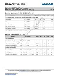 MAGX-002731-180L0S Datasheet Page 2