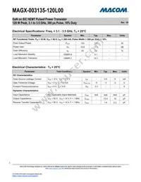 MAGX-003135-120L00 Datasheet Page 2